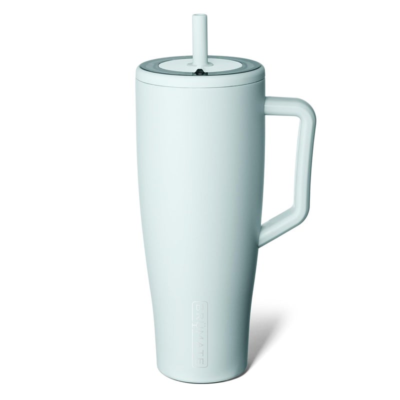 BrÃ¼Mate Era 40 oz Tumbler with Handle and Straw | 100% Leakproof Insulated Water Bottle Tumbler with Lid and Flexible SoftSip Straw | Made of Stainless Steel | Cup Holder Friendly | 40oz (Blue Agave) | with Handle, and Straw, 100% Leakproof, Insulated, with Lid, and Straw - Image 1